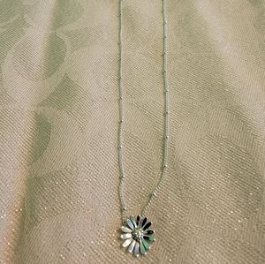 Pandora pave Daisy flower collier necklace